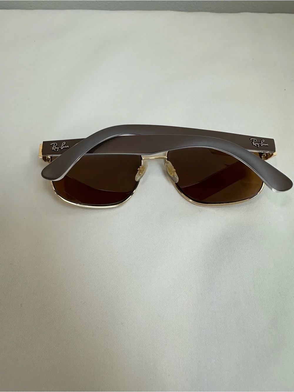 Ray-Ban Gold Frame Aviators with Gradient brown prescription Lens Sunglasses
